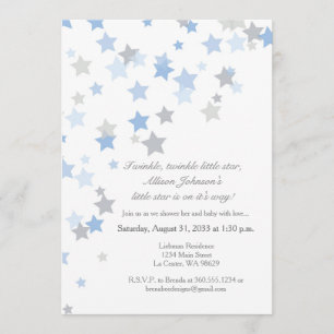Invitación Twinkle Twinkle Little Star Silver