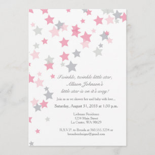Invitación Twinkle Twinkle Little Star Silver