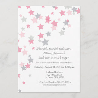Invitación Twinkle Twinkle Little Star Silver