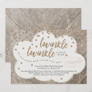 Invitación Twinkle Twinkle Little Star Unisex Baby Shower