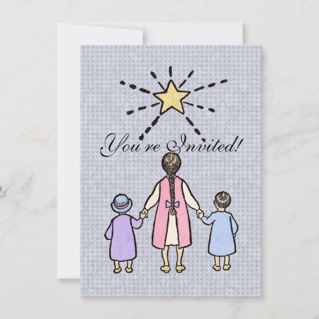 Invitación Twinkle Twinkle Little Star Vintage Nursery Rhyme (Anverso)