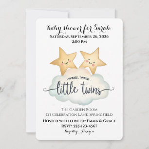 Invitación Twinkle, Twinkle Little Twins Invitati