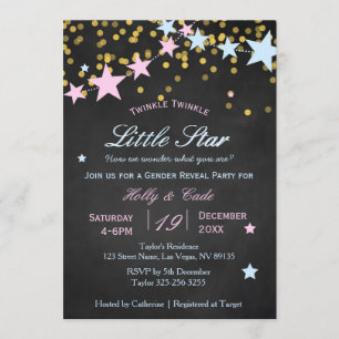 Invitación Twinkle Twinkle Lo Que Eres Revelación De Género