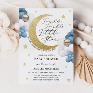 Invitación TWINKLE TWINKLE Moon Y Stars Baby Shower