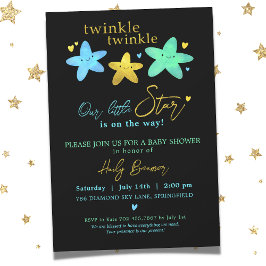 Invitación Twinkle Twinkle Our Little Star Baby Shower