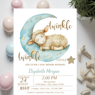 Invitación Twinkle Twinkle Ovejita Baby Shower 
