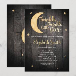 Invitación Twinkle Twinkle Pequeña estrella acuática ducha de