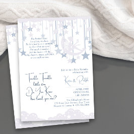 Invitación Twinkle Twinkle Pequeña Estrella Luna Bebé Sprinkl