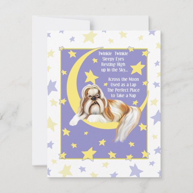 Invitación Twinkle Twinkle Shih Tzu (Anverso)