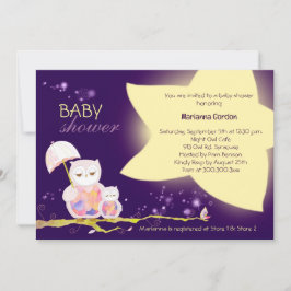 Invitación Twinkle Twinkle Star + Owl Baby Shower