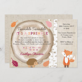 Invitación Twinkle Twinkle Woodland Baby Sprinkle para el Chi