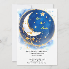 Invitación Twinkling Celestial Baby Shower