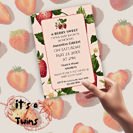 Invitación TWINS Berry Sweet Strawberry