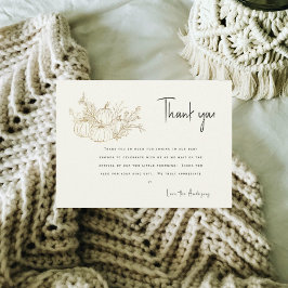 Invitación Twins Cream Little Pumpkins Baby Shower Gracias