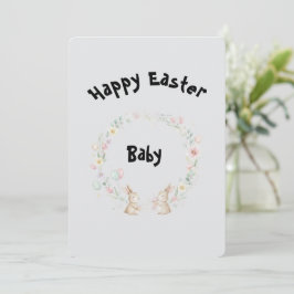 Invitación Two Bunnies Easter Greeting Card