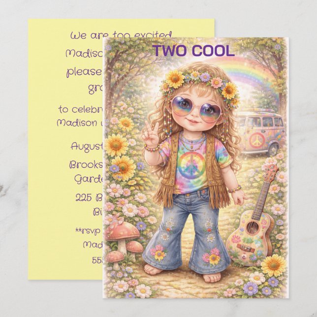 Invitación Two Cool Birthday Digital Download (Anverso / Reverso)