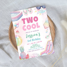 Invitación Two Cool - Fiesta de cumpleaños de verano de Summe