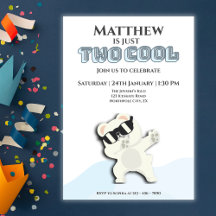 Two Cool Winter Polar Bear dabbing 2nd bday