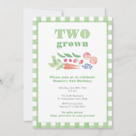 Invitación TWO Grown Farmer's Market 2nd Birthday