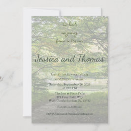 Invitación Two Hearts One Journey Photo Wedding Invitation