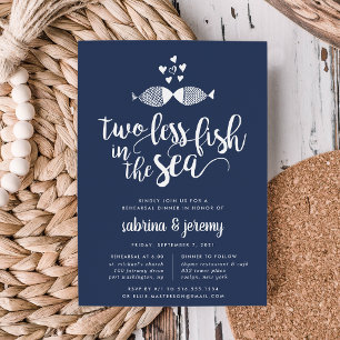 Invitación Two if By Sea   Rehearsal Dinner Invitation