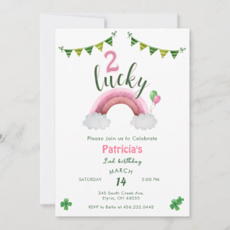 Invitación Two Lucky 2nd Birthday