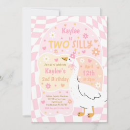 Invitación Two Silly Goose 2nd Birthday Party Spring Birthday