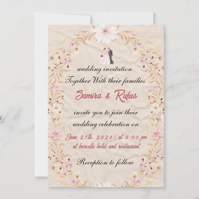 Invitación Two Souls, One Heartbeat Invitation (Anverso)