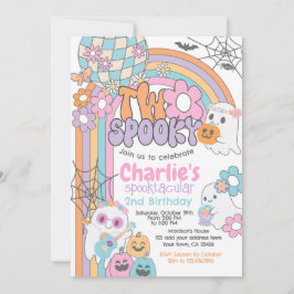 Invitación Two Spooky Hippie Halloween 2nd Birthday