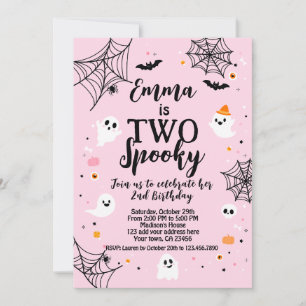 Invitación Two Spooky Pink Halloween