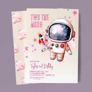 Invitación Two The Moon Boho 2do Cumpleaños