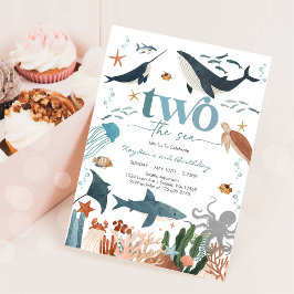 Invitación Two The Sea Under The Sea 2nd Birthday Invitation