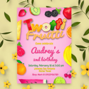 Invitación Twotti Fruitti - Cumpleaños de las frutas