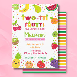 Invitación Twotti frutti 2º cumpleaños