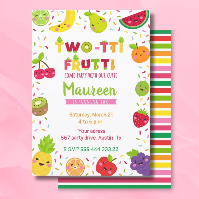 Invitación Twotti frutti 2º cumpleaños (Subido por el creador)