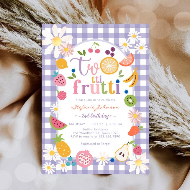Invitación Twotti Frutti 2nd Birthday Invitation (Subido por el creador)