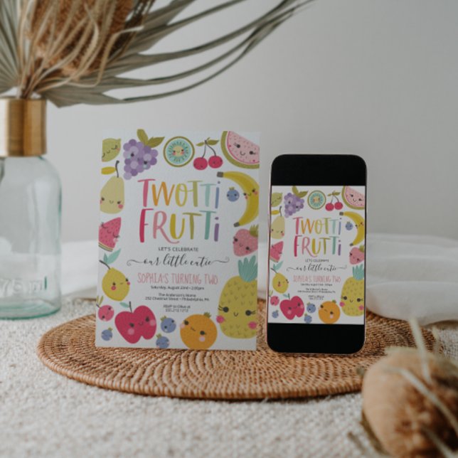Invitación Twotti Frutti Segunda fiesta de cumpleaños (Subido por el creador)