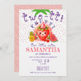 Invitación TWOTTI Tutti Frutti Chica de frutas de verano 2º c