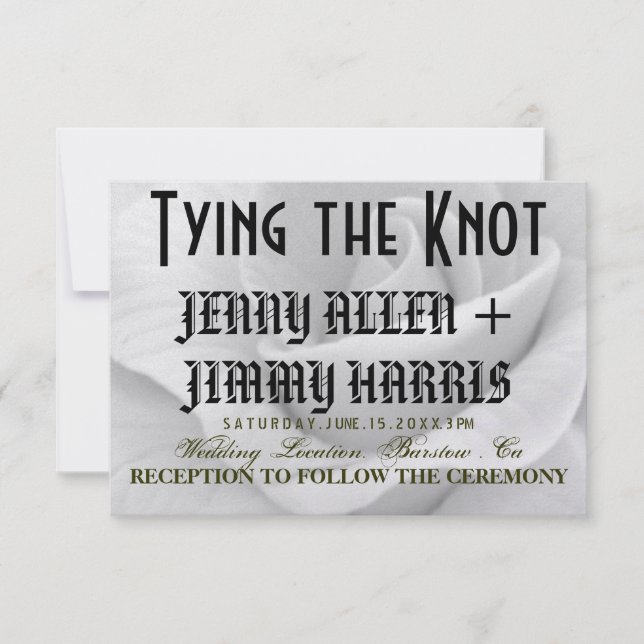 Invitación Tying the Knot (Anverso)