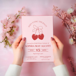 Invitación Tying the Knot Coquette Bridal Shower