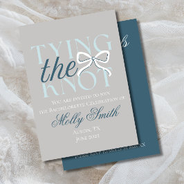 Invitación Tying the Knot - Elegante diseño Boda Minimalista