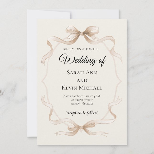 Invitación Tying the Knot Wedding Invitation (Anverso)
