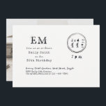 Invitación Typewriter Font Birthday (ANY) Invita a la tinta d<br><div class="desc">Elegante Stationery de eventos modernos que se puede usar para cualquier ocasión. Edite el texto para adaptarlo a sus necesidades. _______________________________________________________________</div>