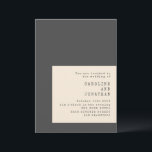 Invitación Typewriter Typography Black and White Boda<br><div class="desc">Typewriter Typography Black and White Wedding Invitation con detalles del sitio web RSVP.</div>