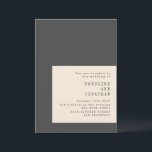 Invitación Typewriter Typography Black and White Boda<br><div class="desc">Typewriter Typography Black and White Wedding Invitation con detalles del sitio web RSVP.</div>