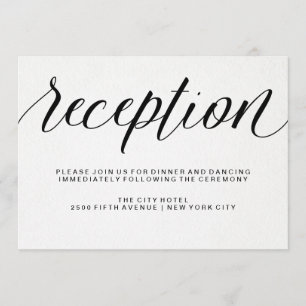 Invitación Typografía elegante en la recepción de papel acuát