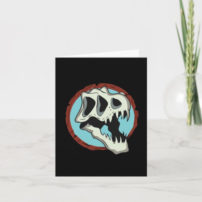 Invitación Tyrannosaurus Skull (Anverso)