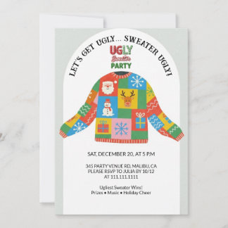 Invitación Ugly Sweater Christmas Party 