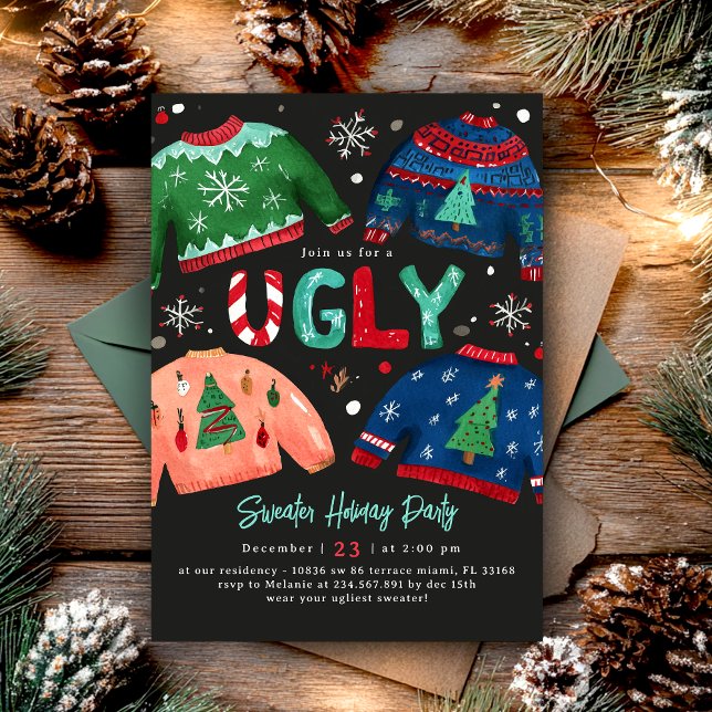 Invitación Ugly Sweater Holiday Party Invitation (Subido por el creador)