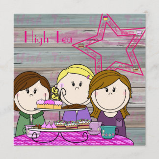 Invitación Uitnodiging - High Tea - Party Girls